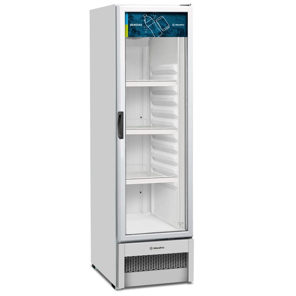 Expositor Vertical Porta de Vidro 326 Litros Metalfrio VB28R Branco 127V