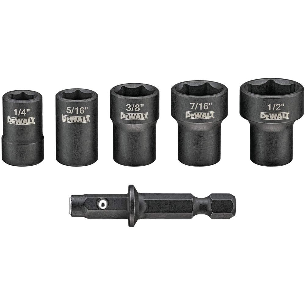 Conjunto de drivers de nozes DEWALT DWADND5, removível de 5 peças