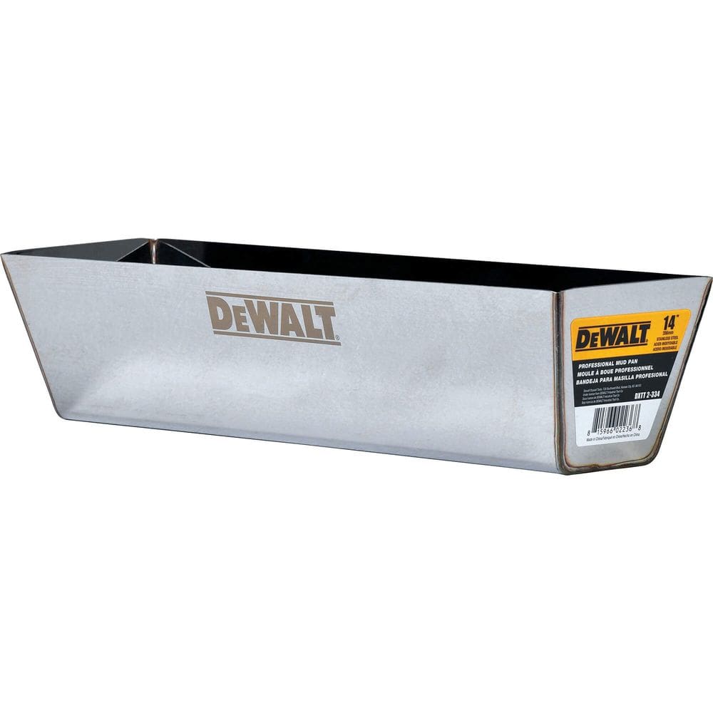 Panela de lama para drywall DEWALT DXTT-2-334 de aço inoxidável 14 polegadas