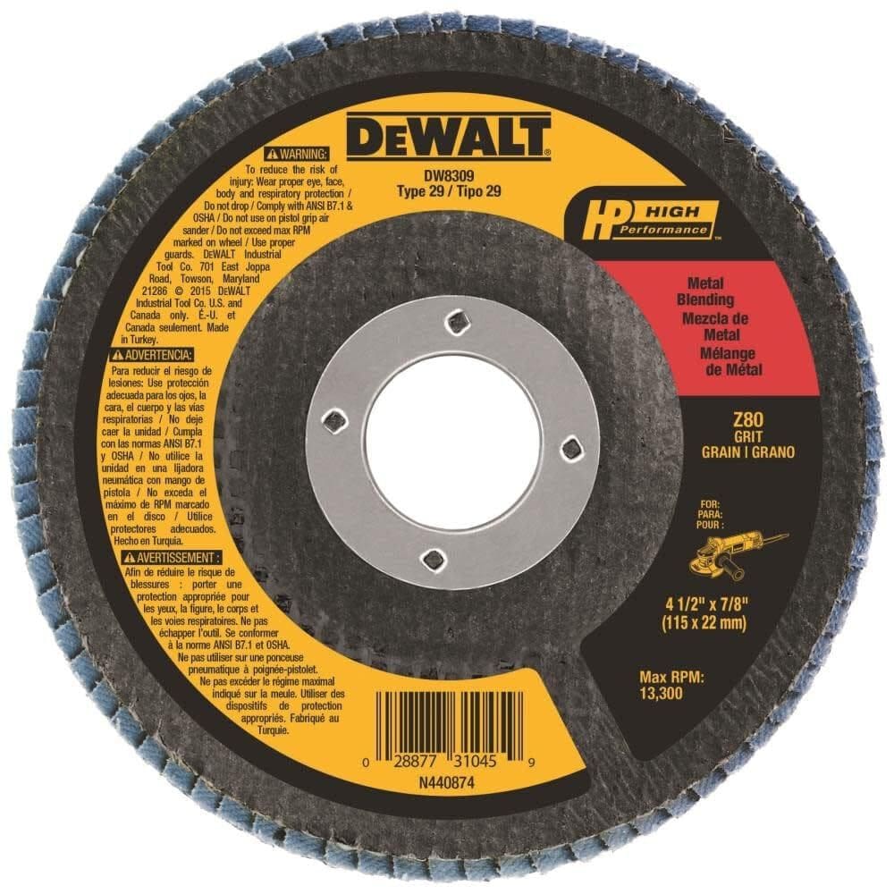 Disco de aba DEWALT Zirconia 80-Grit 115 mm x 22 mm