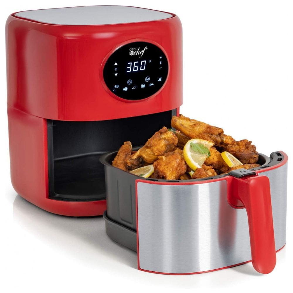 Deco Chef Fritadeira Elétrica AirFryer, Capacidade 3.5L, Painel Digital, 1200W, 110V, Preta