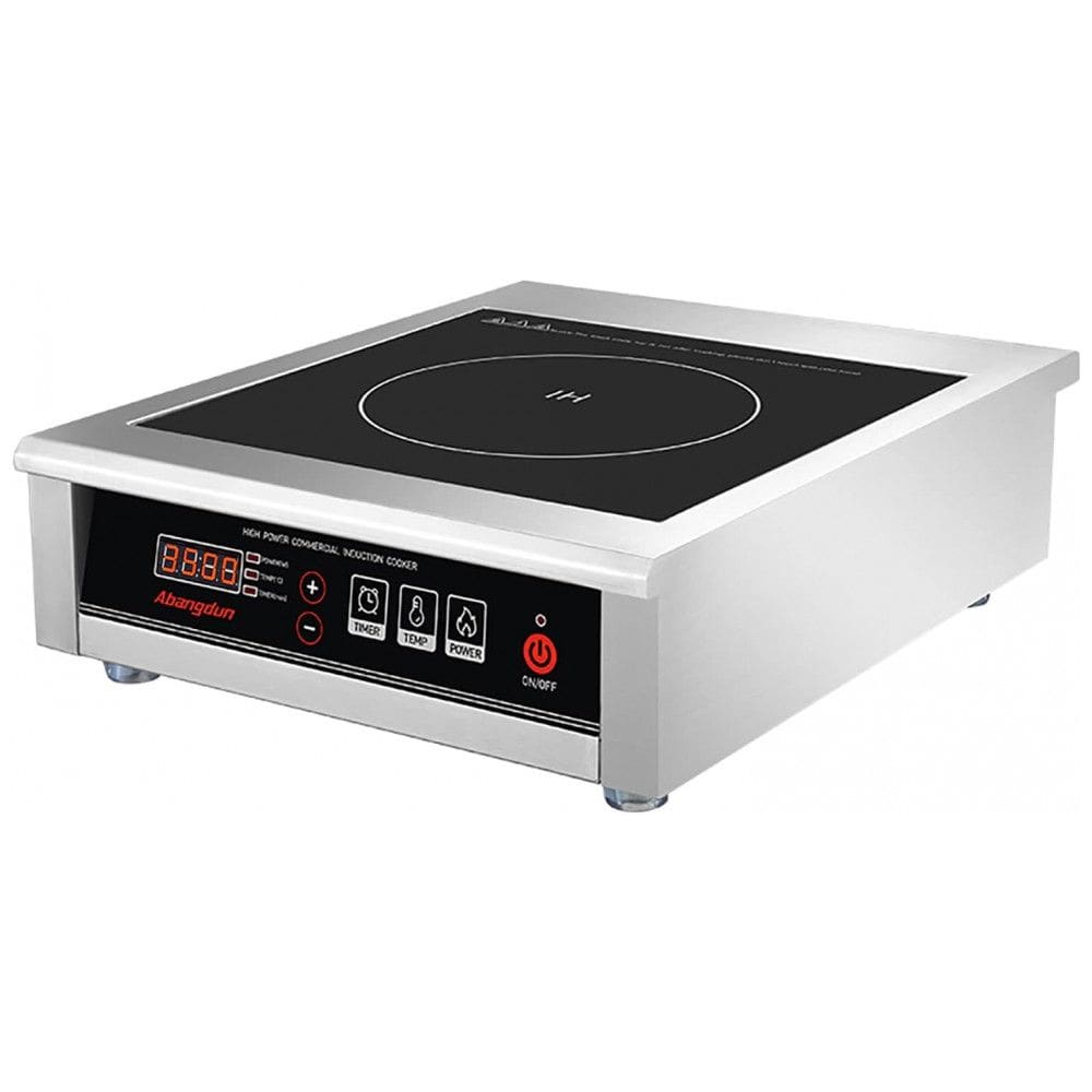 Cooktop de Indução Elétrico Portátil 1 Queimador, 3500W, 220V, ABANGDUN, Prateado