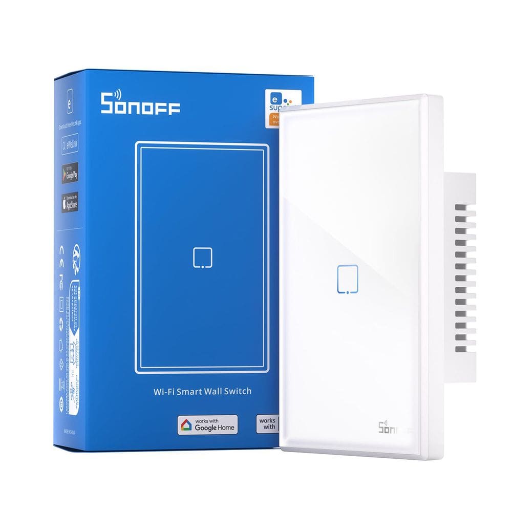 Interruptor Inteligente de Parede Sonoff T2US1C Bivolt Branco