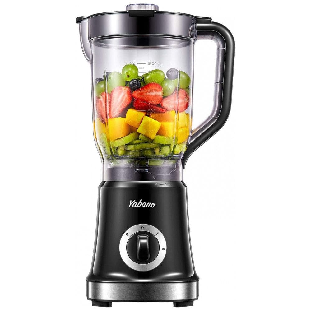 Liquidificador de Bancada Profissional 1.8L com 4 Lâminas de Aço Inoxidável, 110V 500W, Yabano, Vermelho