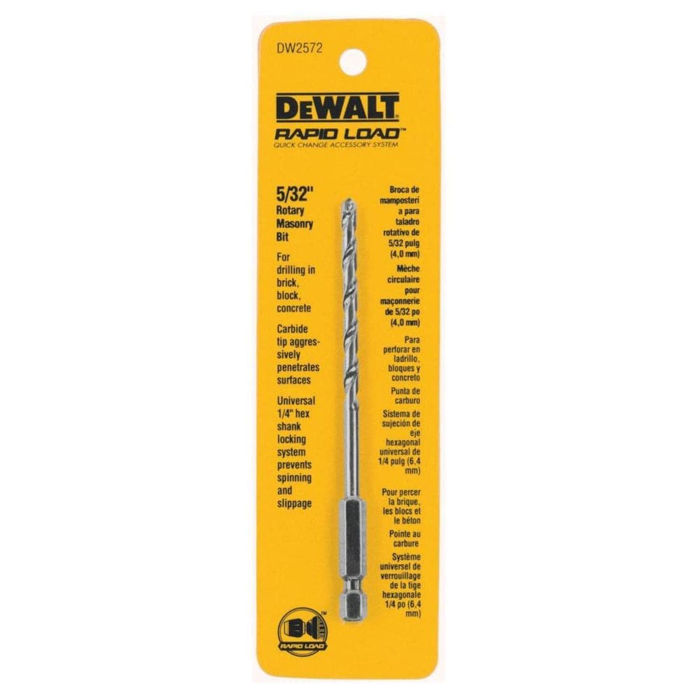 Broca de alvenaria Dewalt com ponta de carboneto de 1/4 polegada, haste universal