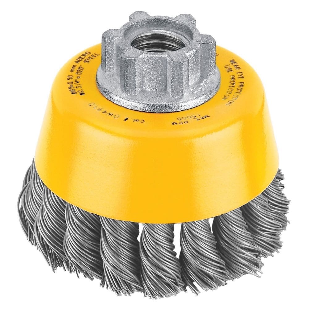 Pacote de escovas DEWALT DW4910 Knotted Cup Brush Carbon Steel