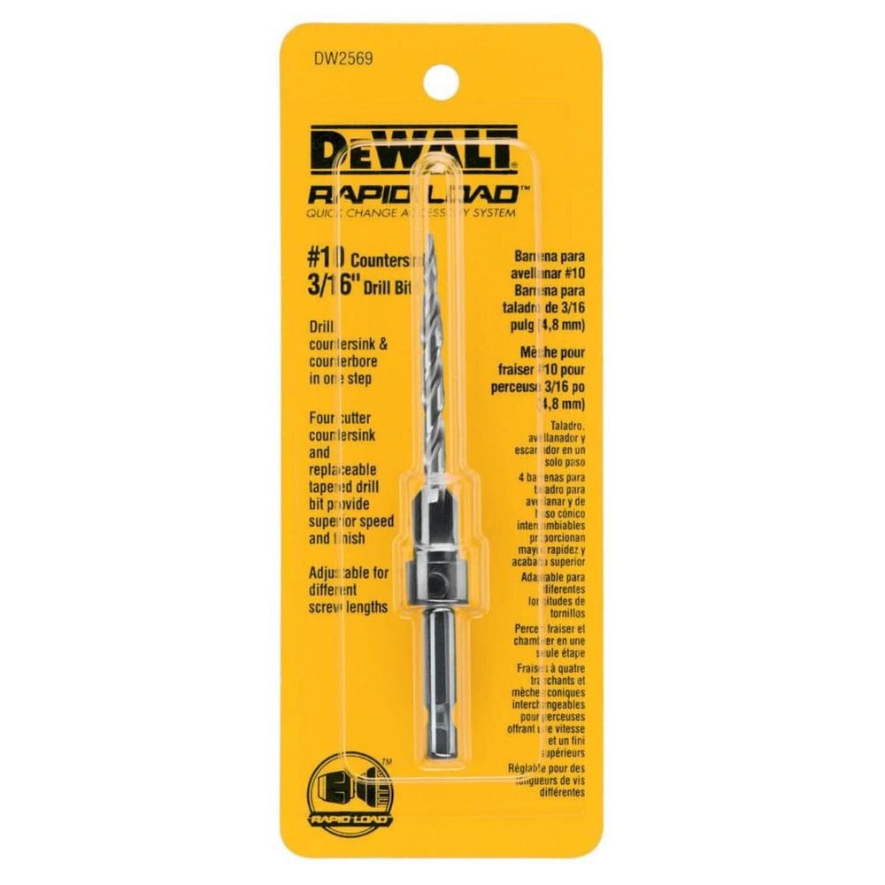 Broca escareadora DeWalt DW2569 #10 com quatro cortadores com 3/16”
