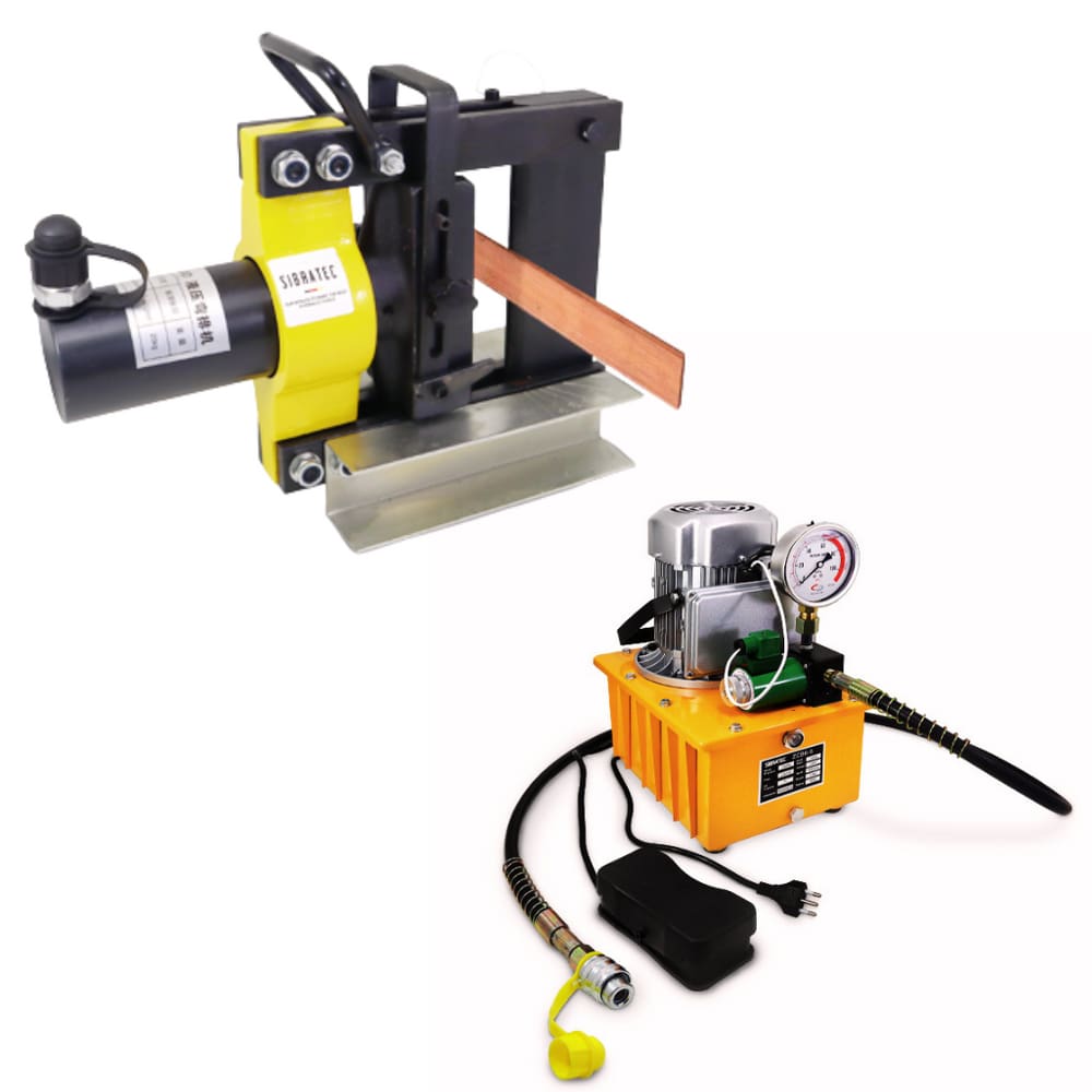 Kit Dobrador Hidráulico Portátil CB150D | Barramento de Cobre até 150mm + Bomba Hidráulica Elétrica
