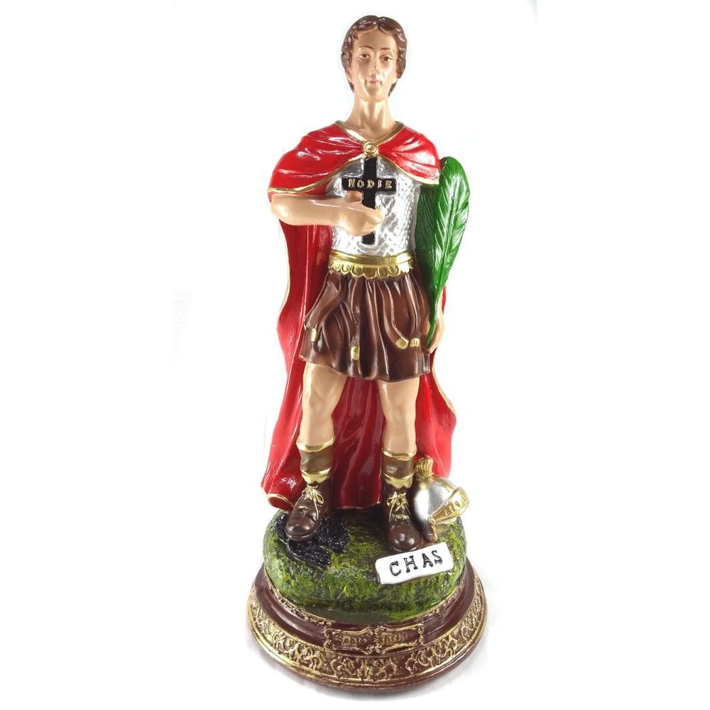 Escultura Santo Expedito Gesso Maciço 30cm Evangelize