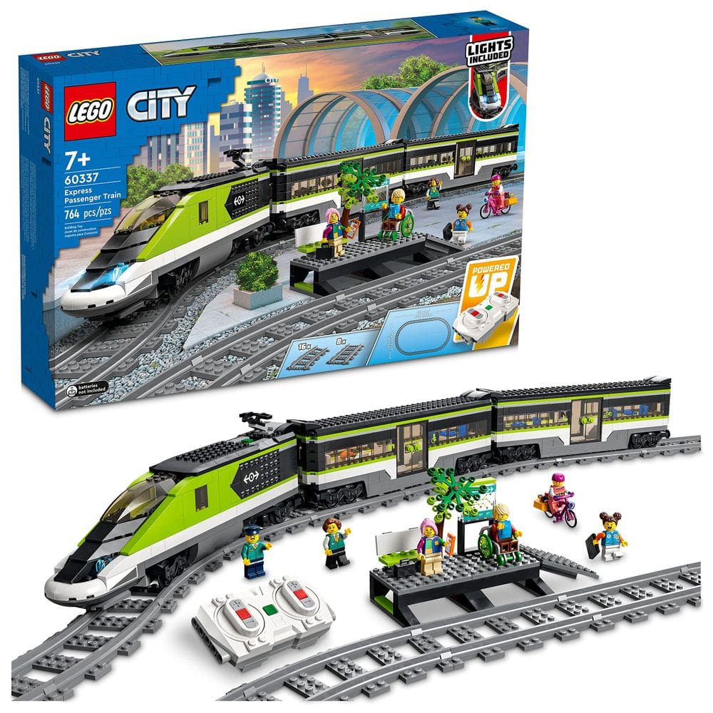 Conjunto de trem LEGO City Express Passenger 60337 com controle remoto