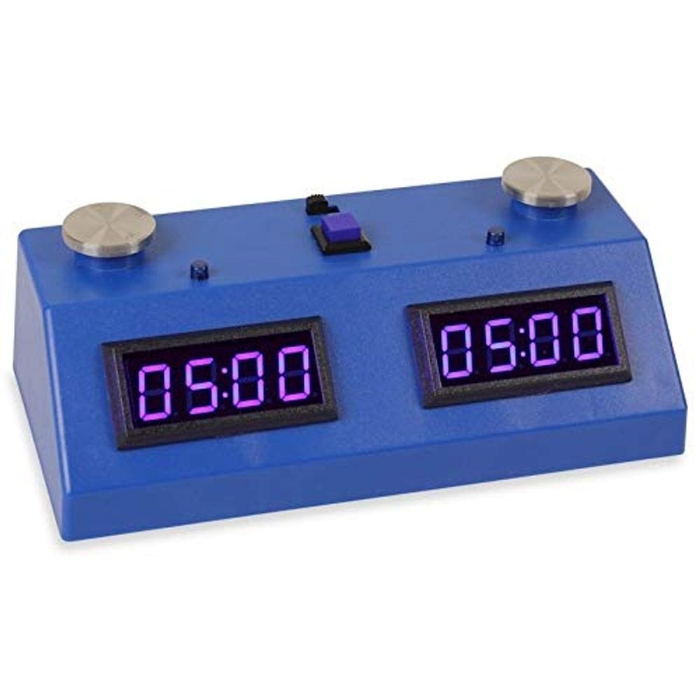 Relógio de xadrez Zmart Fun II azul escuro com display LED azul