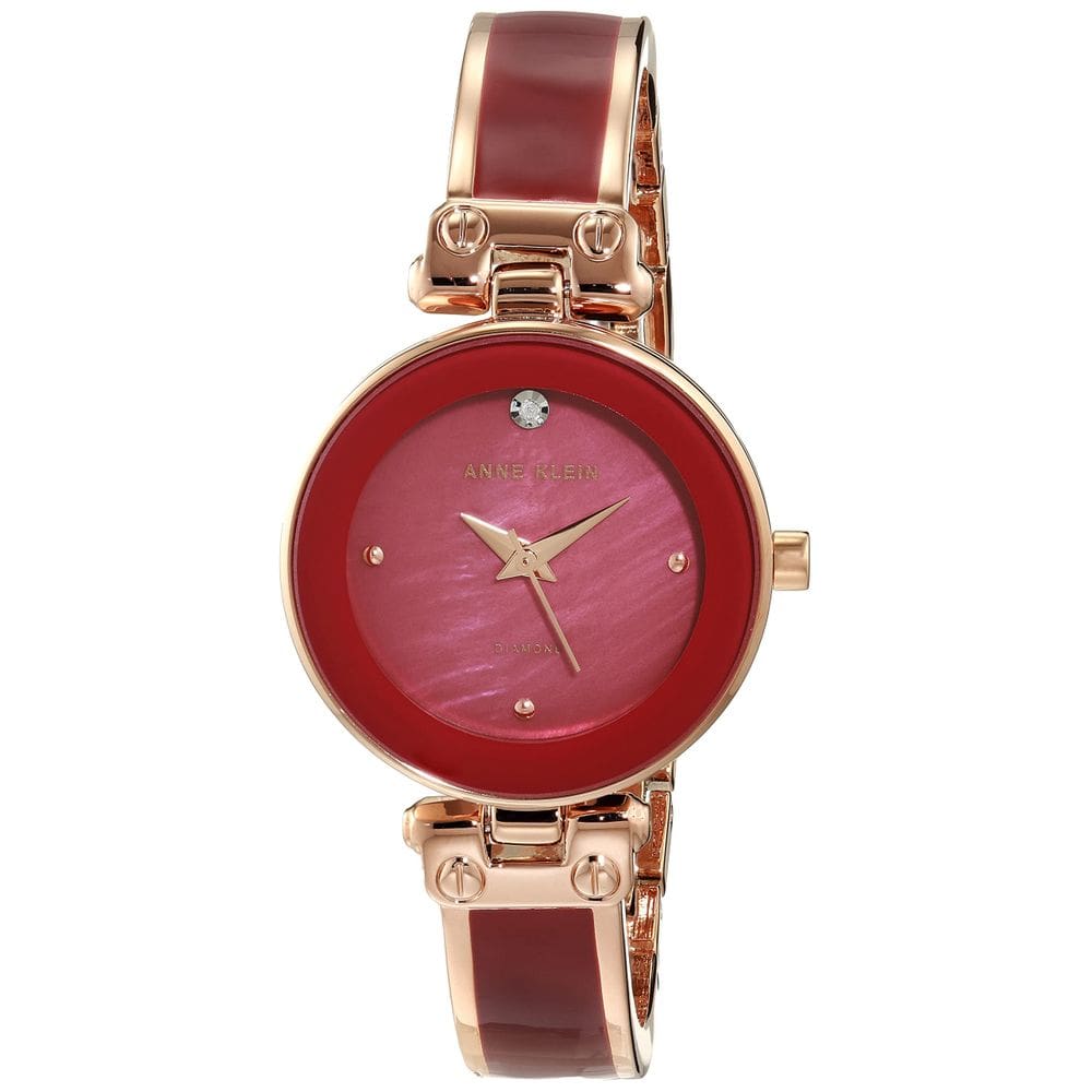 Relógio Anne Klein Bangle para mulheres com mostrador em diamante