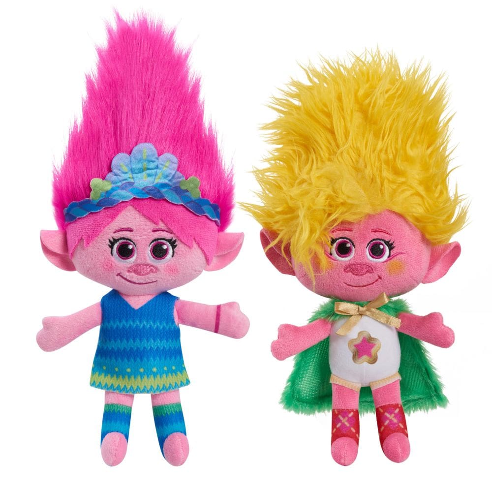 Conjunto de pelúcia DreamWorks Trolls Band Together Poppy e Viva 20cm