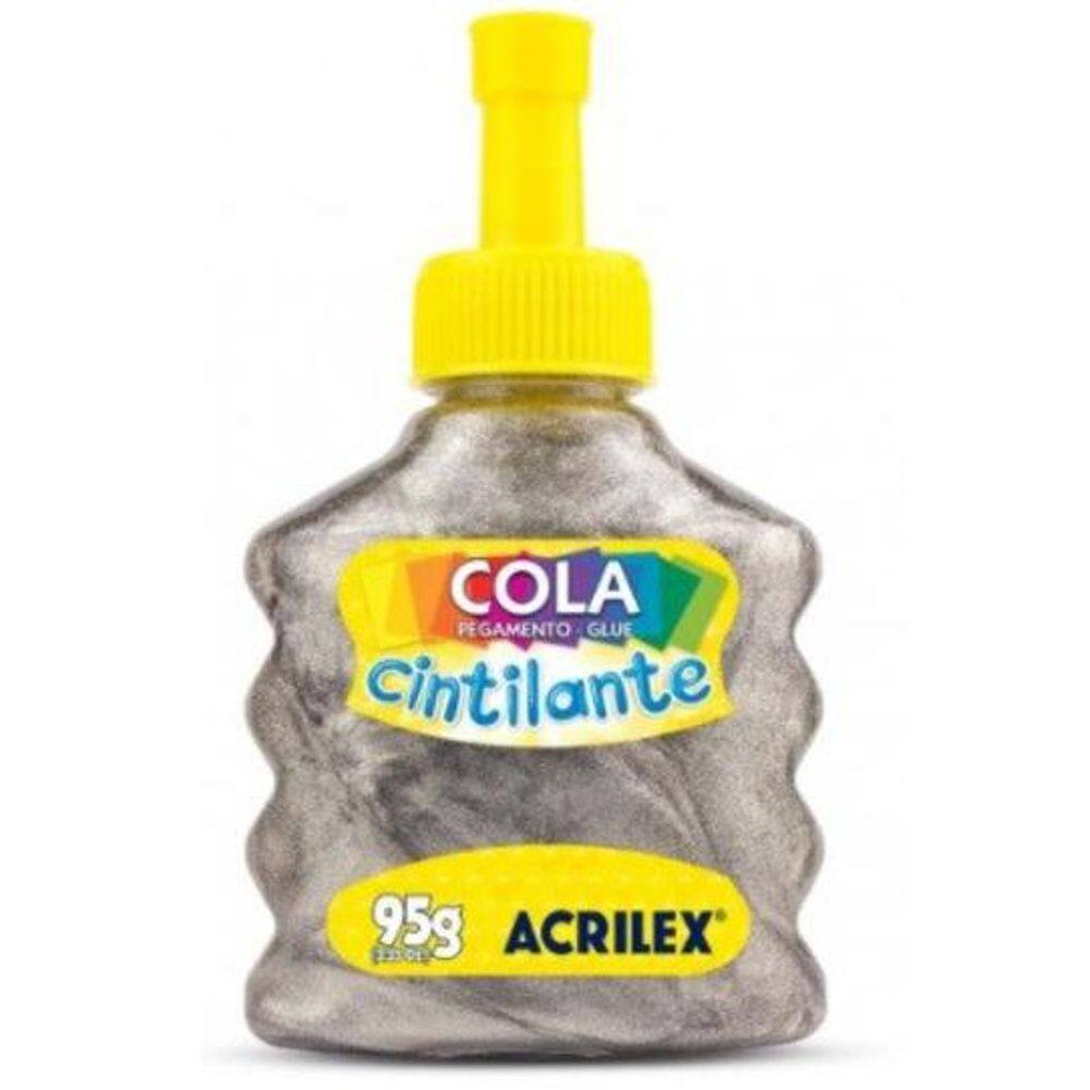 Cola Especial Para Artesanato Cintilante 95G Prata Acrilex