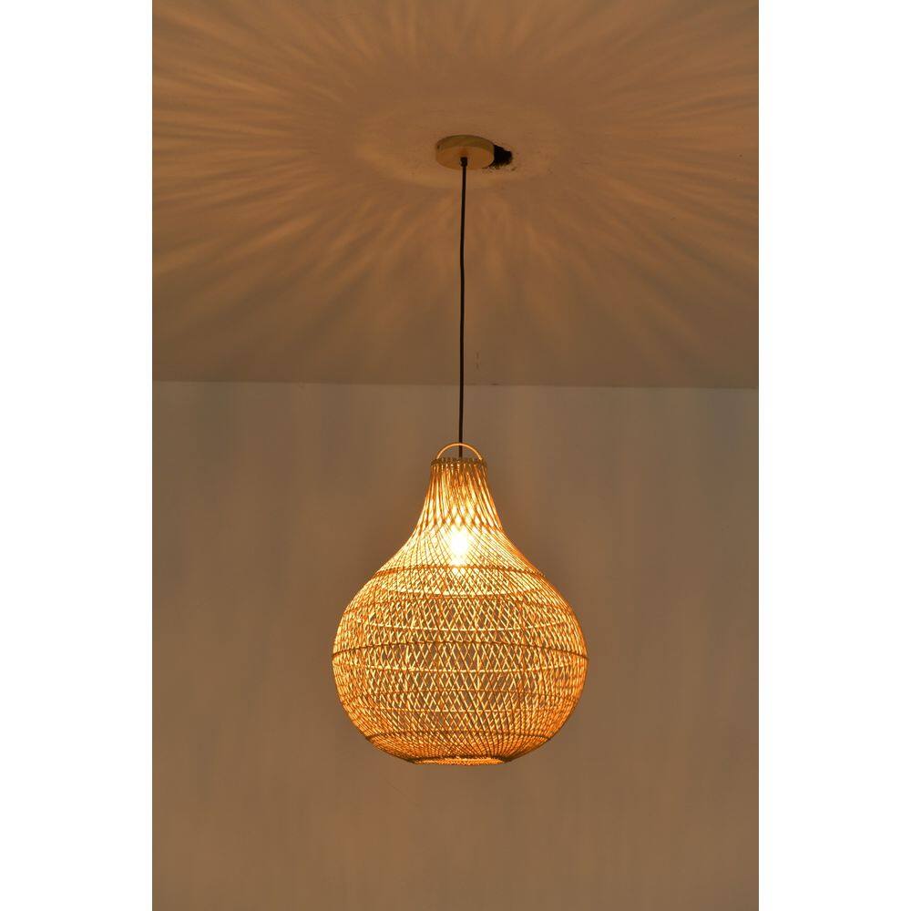 Pendente Ôtaki 40X47cm Rattan - 3 Metros De Cabo