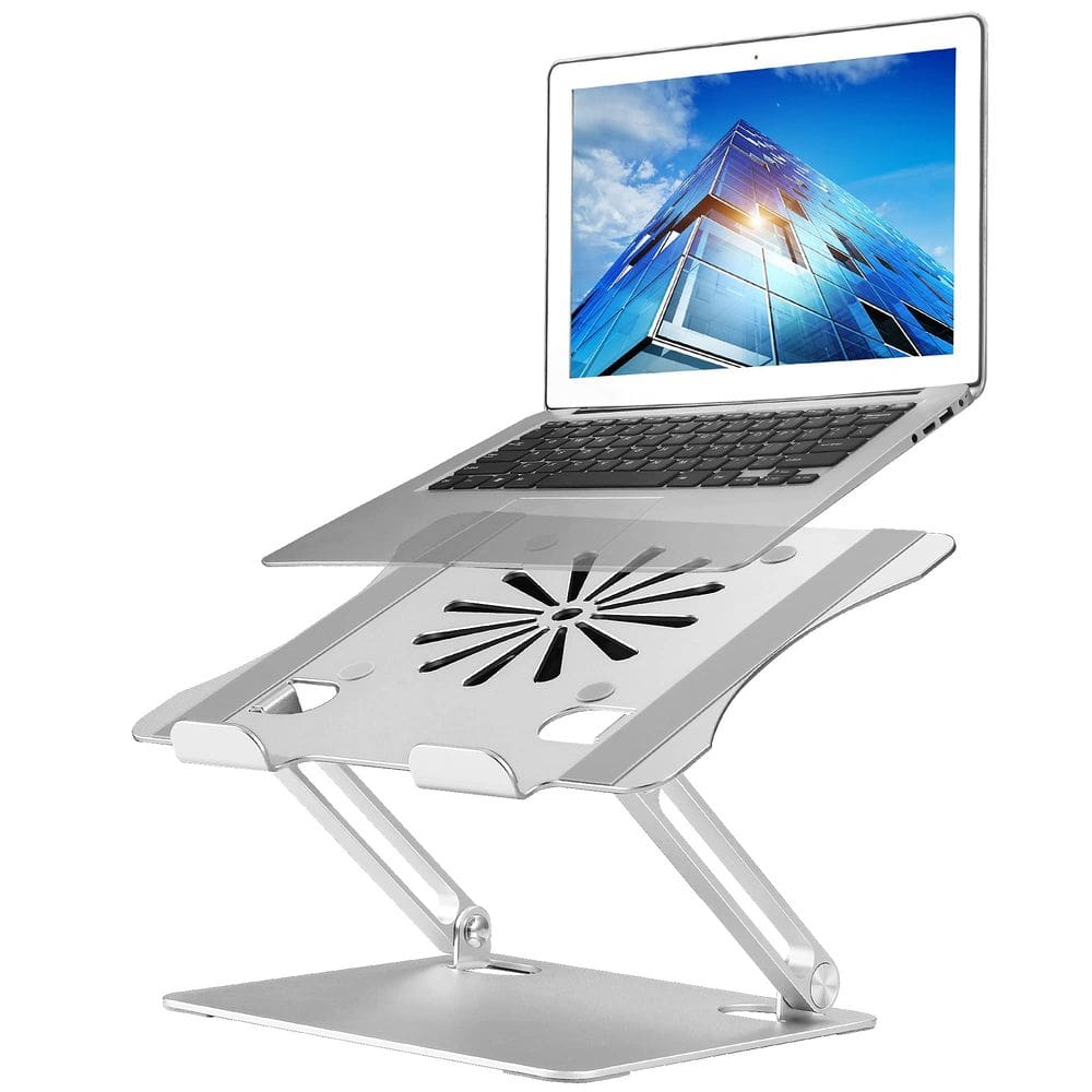 Suporte para laptop SamfuLoge ajustável com ventilador de alumínio