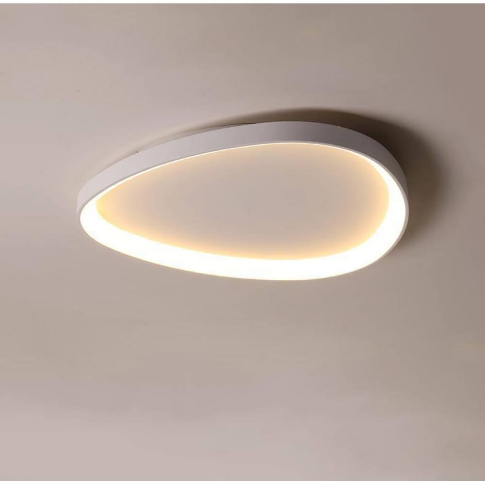 Plafon Tear Led Moderno 62Cm Branco 24W 3000K