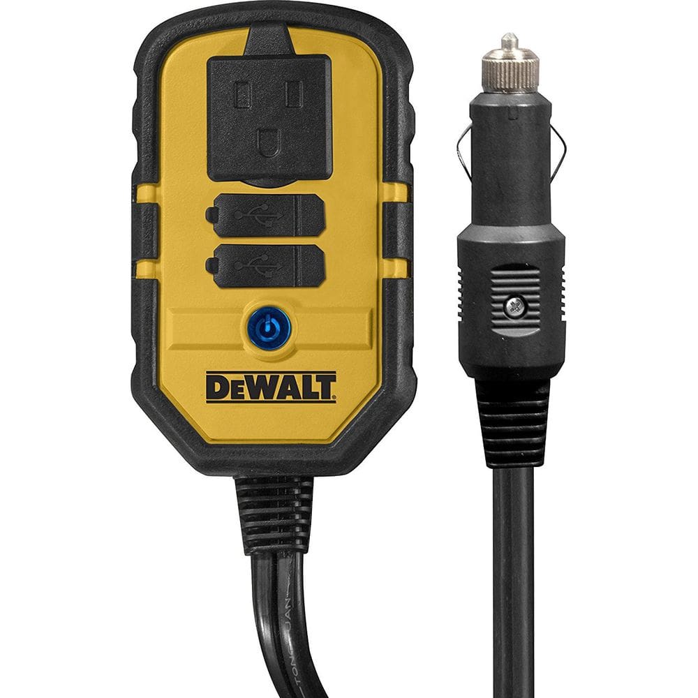 Inversor de potência DEWALT 140W contínuo 120V AC com USB