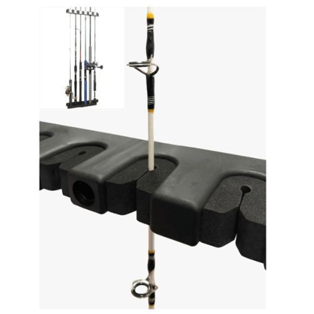 Suporte Organizador De Parede E Porta Para 7 Varas De Pesca