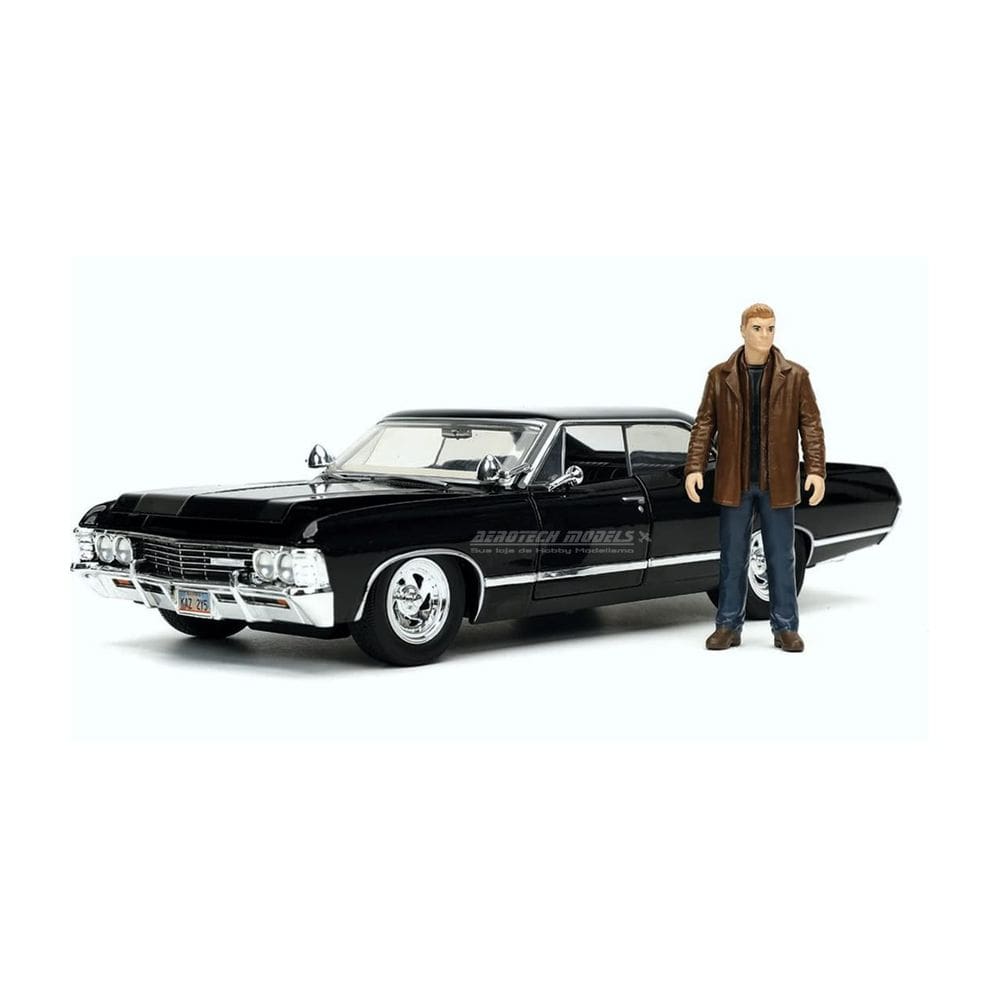 Carro fundido sob pressão Jada Toys Supernatural 1967 Chevy Impala 1:24