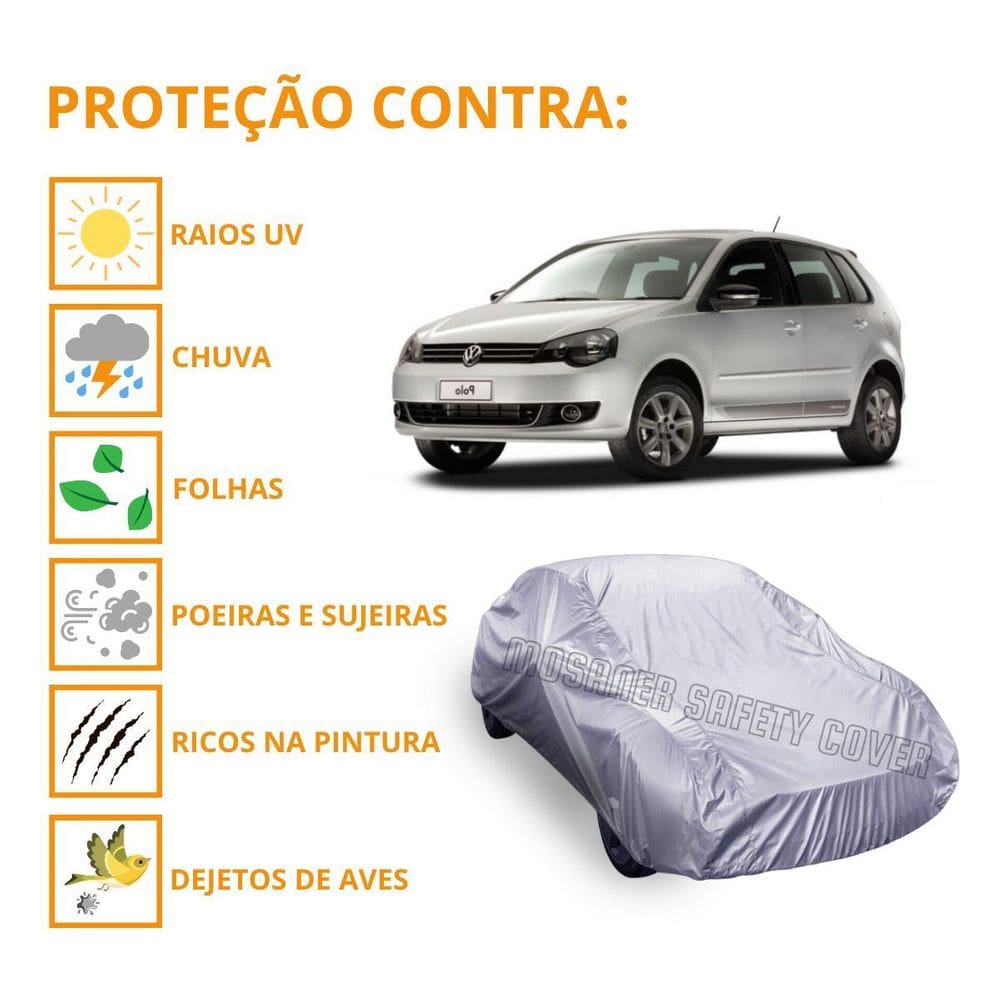 Capa Cobrir Carro Volks Polo Hatch Com Proteção Impermeável