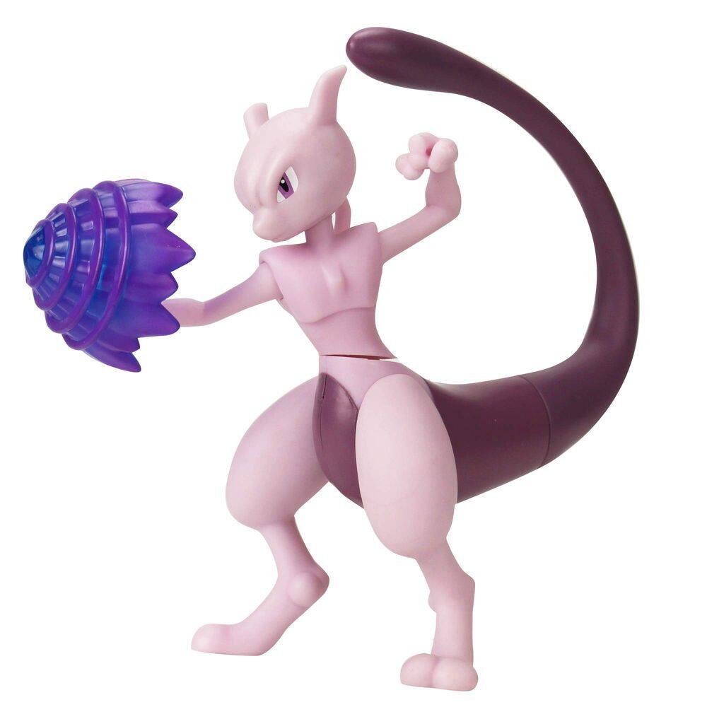 Boneco de ação Pokémon Mewtwo 11,5 cm Battle Feature