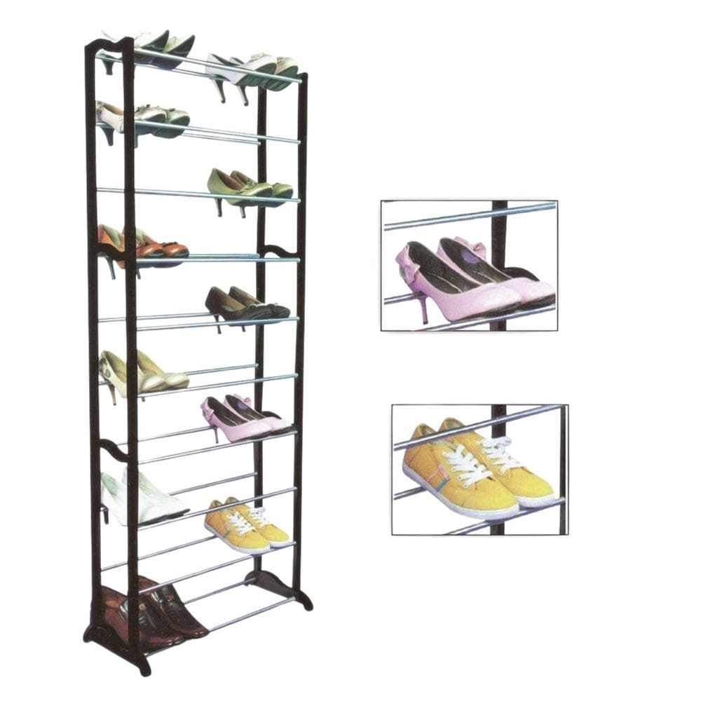 Sapateira Organizadora 20 Pares - Desmontável - Preto - 140x50x16cm