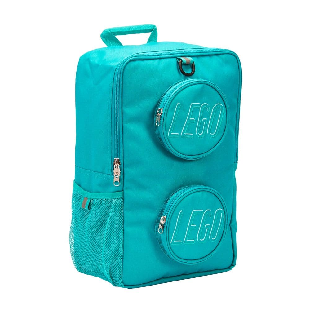 Mochila LEGO Brick Teal para escola, viagens e trabalho