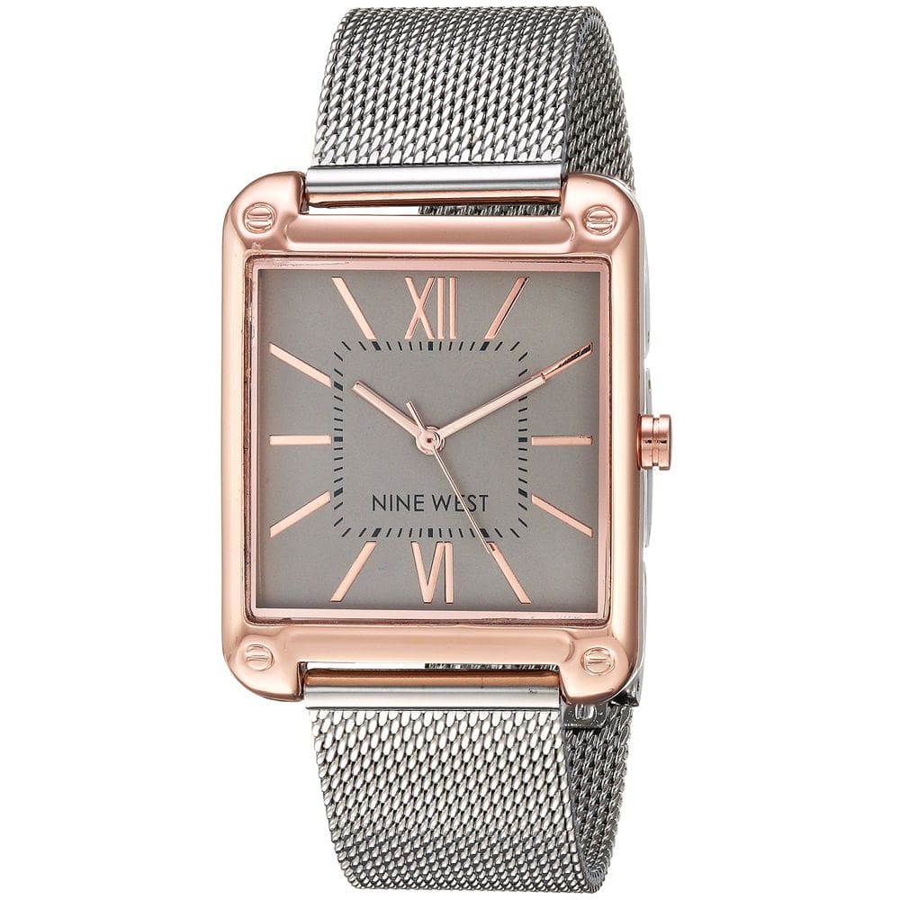 Pulseira Watch Nine West Sunray Dial Mesh para mulheres