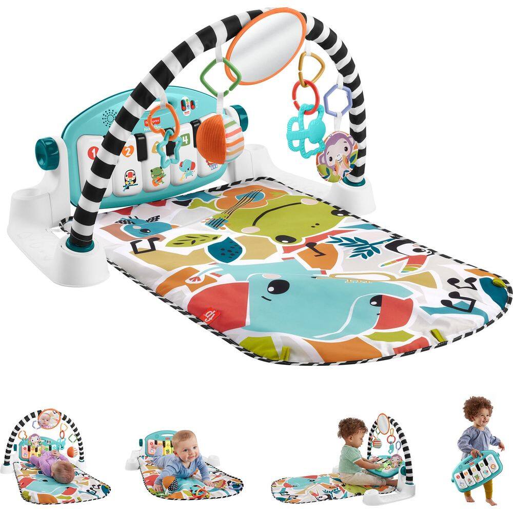 Playmat Fisher-Price Glow and Grow Kick & Play Piano Gym Blue