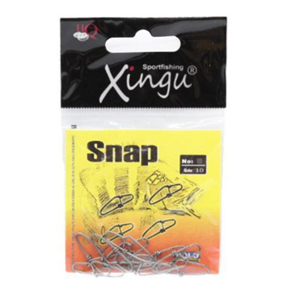 Kit 10 Snap Pesca Xingu N-5 Aço Inox Suporta Até 32Kg