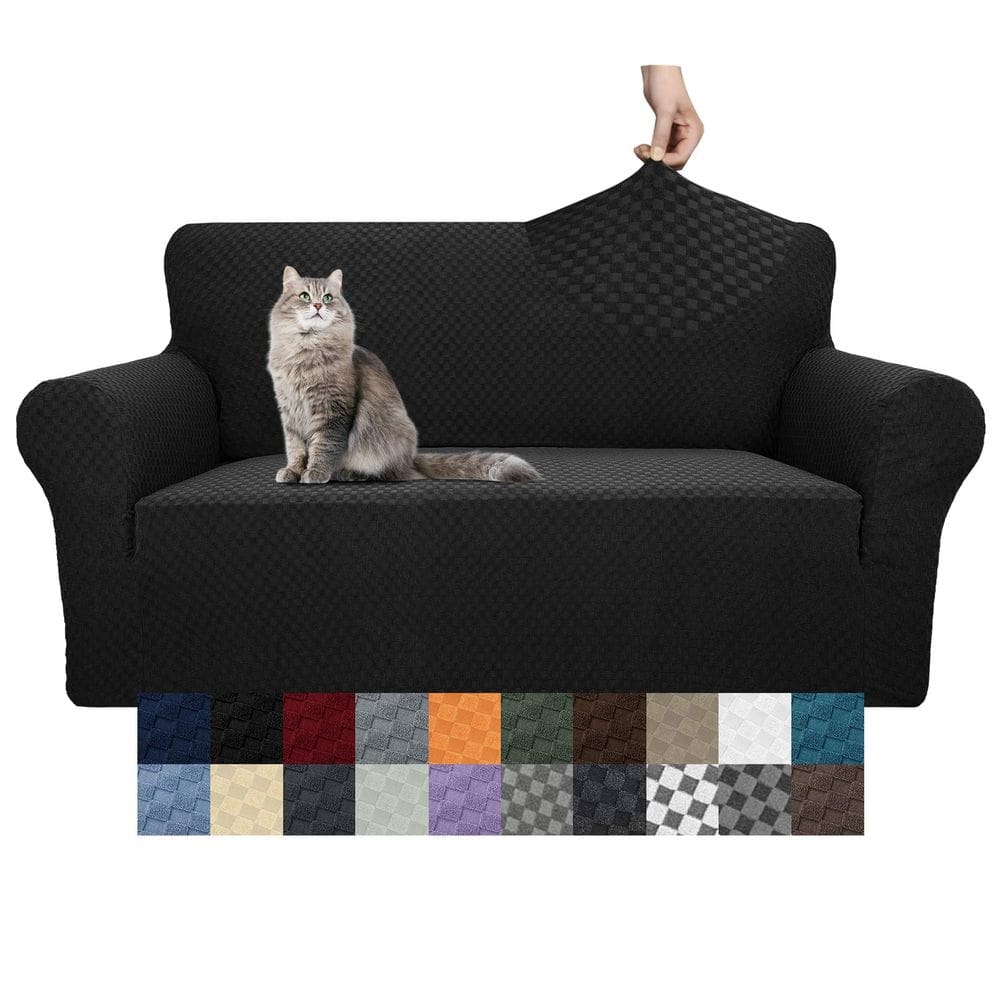Capa de sofá YEMYHOM Jacquard Design High Stretch para 2 almofadas