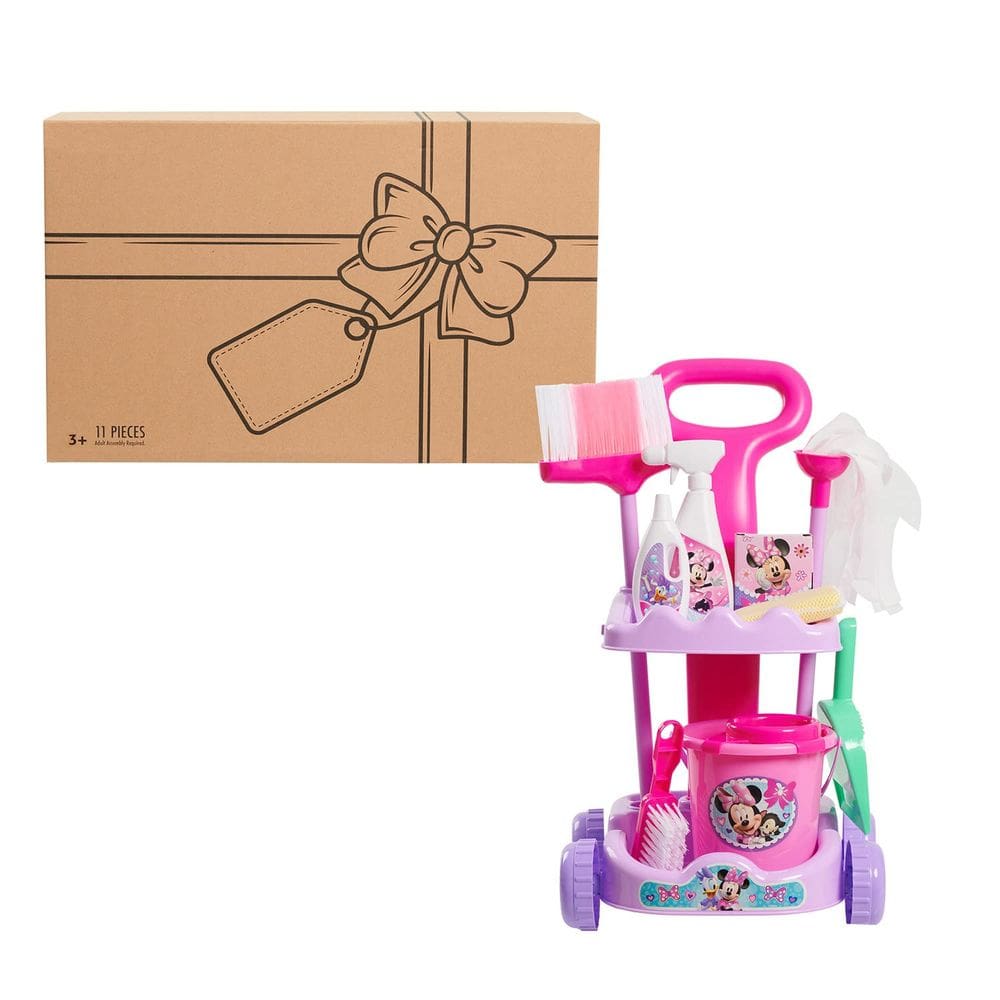 Carrinho de limpeza de brinquedos Just Play Disney Junior Minnie Mouse