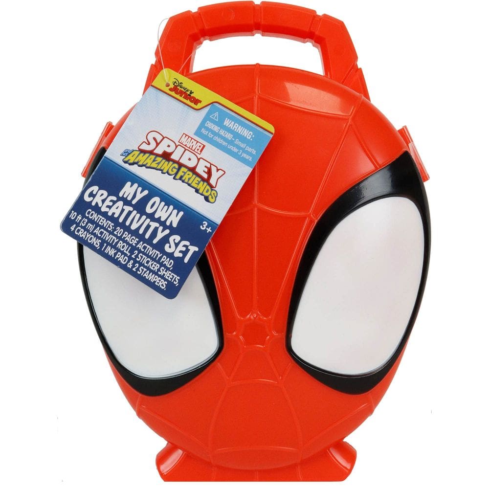Conjunto de criatividade Tara Toys Spiderman My Own com estojo e acessórios.