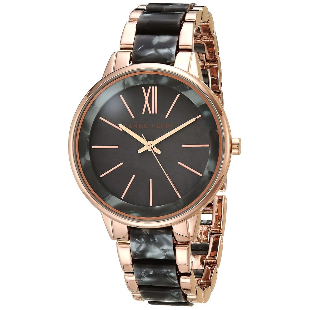 Relógio: pulseira feminina de resina Anne Klein, cinza, madrepérola