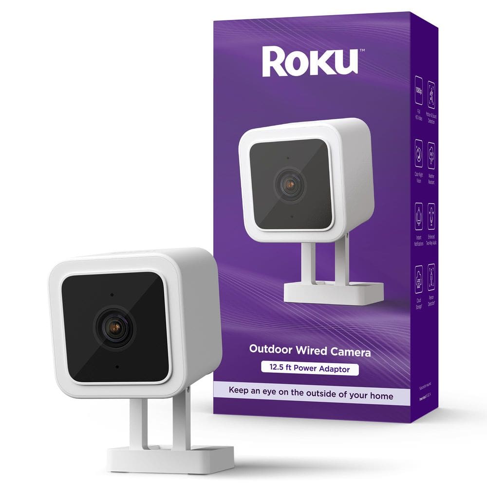Câmera externa Roku 1080p HD Night Vision IP65 Weather