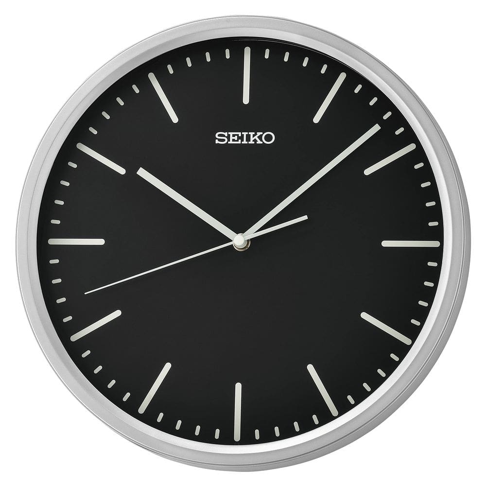 Relógio de parede Seiko Sano 30cm prata metálica