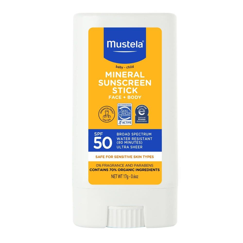 Protetor solar em bastão Mustela Baby SPF 50 17g Broad Spectrum