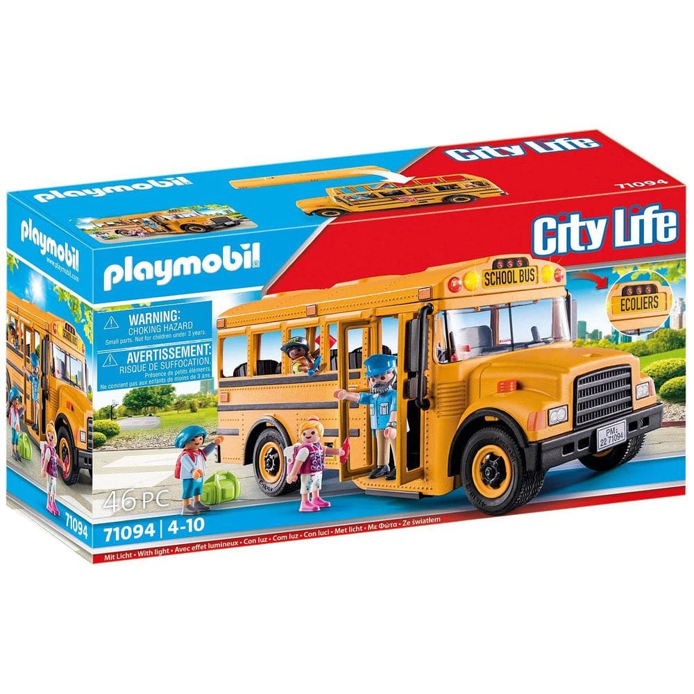Ônibus escolar Playmobil versão 2022 com luzes intermitentes