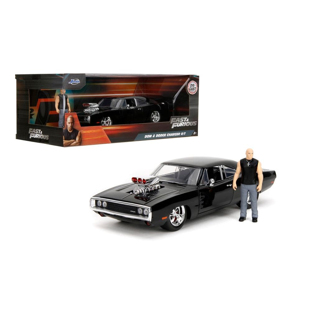 Toy Jada Toys Fast & Furious 1:24 Dom`s Dodge Charger com boneco