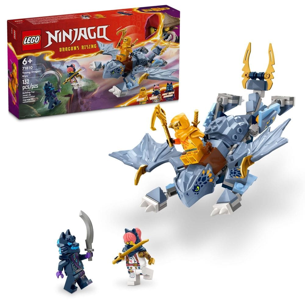 Brinquedo LEGO NINJAGO Young Dragon Riyu com 3 minifiguras de 6 anos
