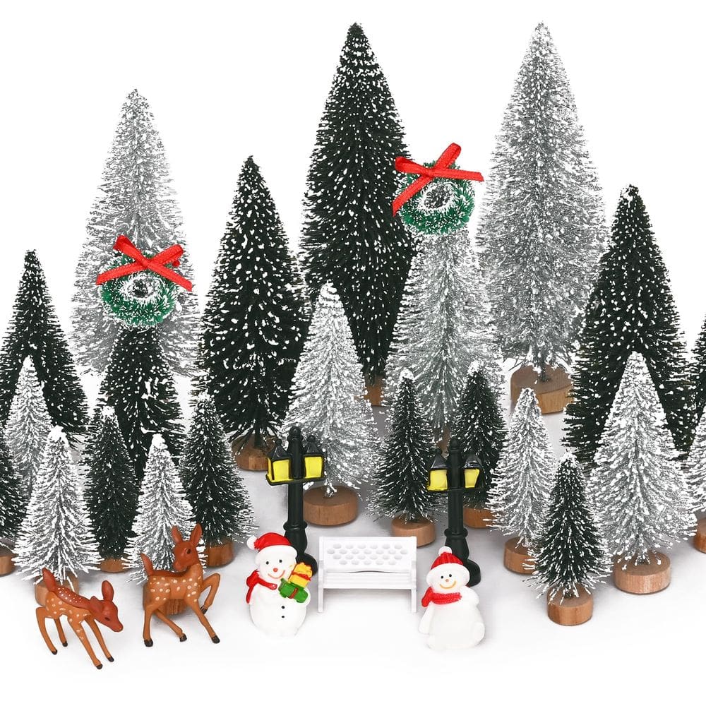 Acessórios Christmas Village Waipfaru 30 unidades com boneco de neve
