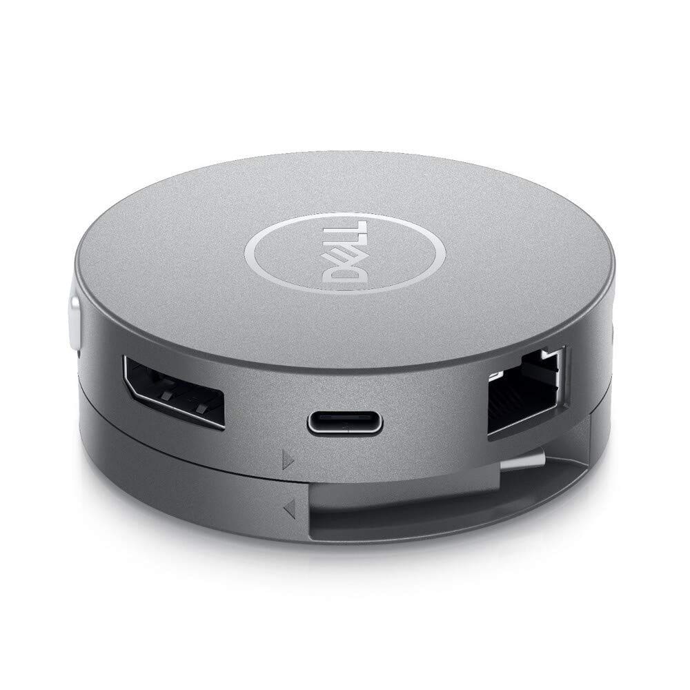 Hub USB Dell DA310 com fio USB 3.2 Gen 2 Tipo C prateado