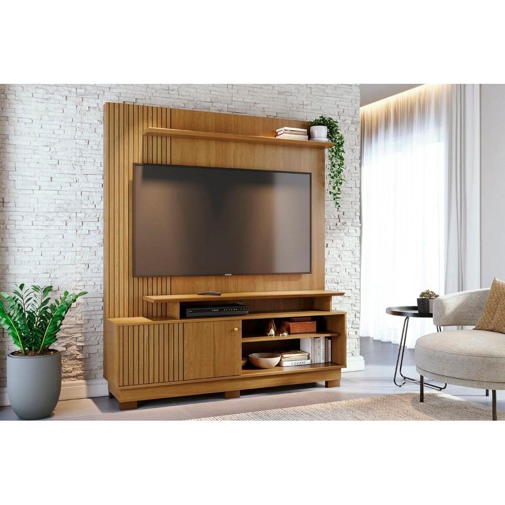 Painel Ares para TV de até 75 polegadas (COM PÉS) - Cumaru - Madetec