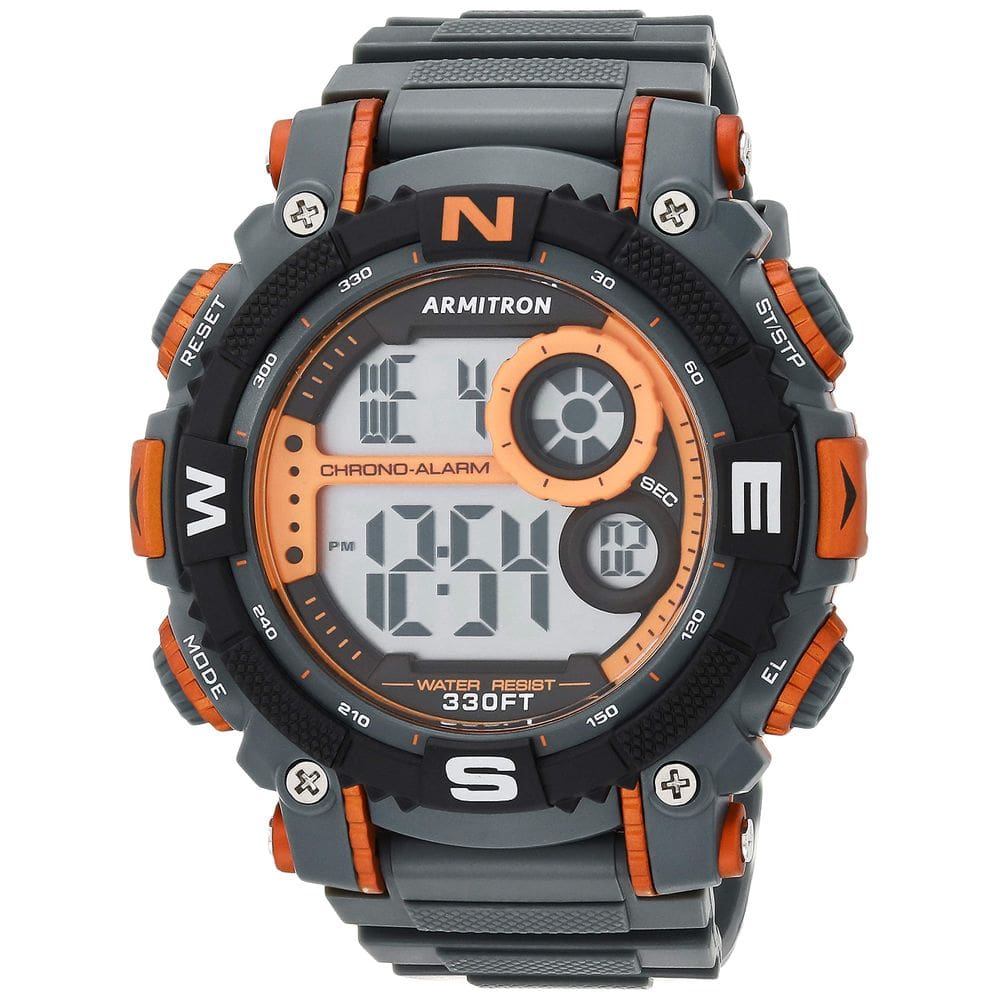 Relógio Armitron Sport, cronógrafo digital masculino, pulseira de resina