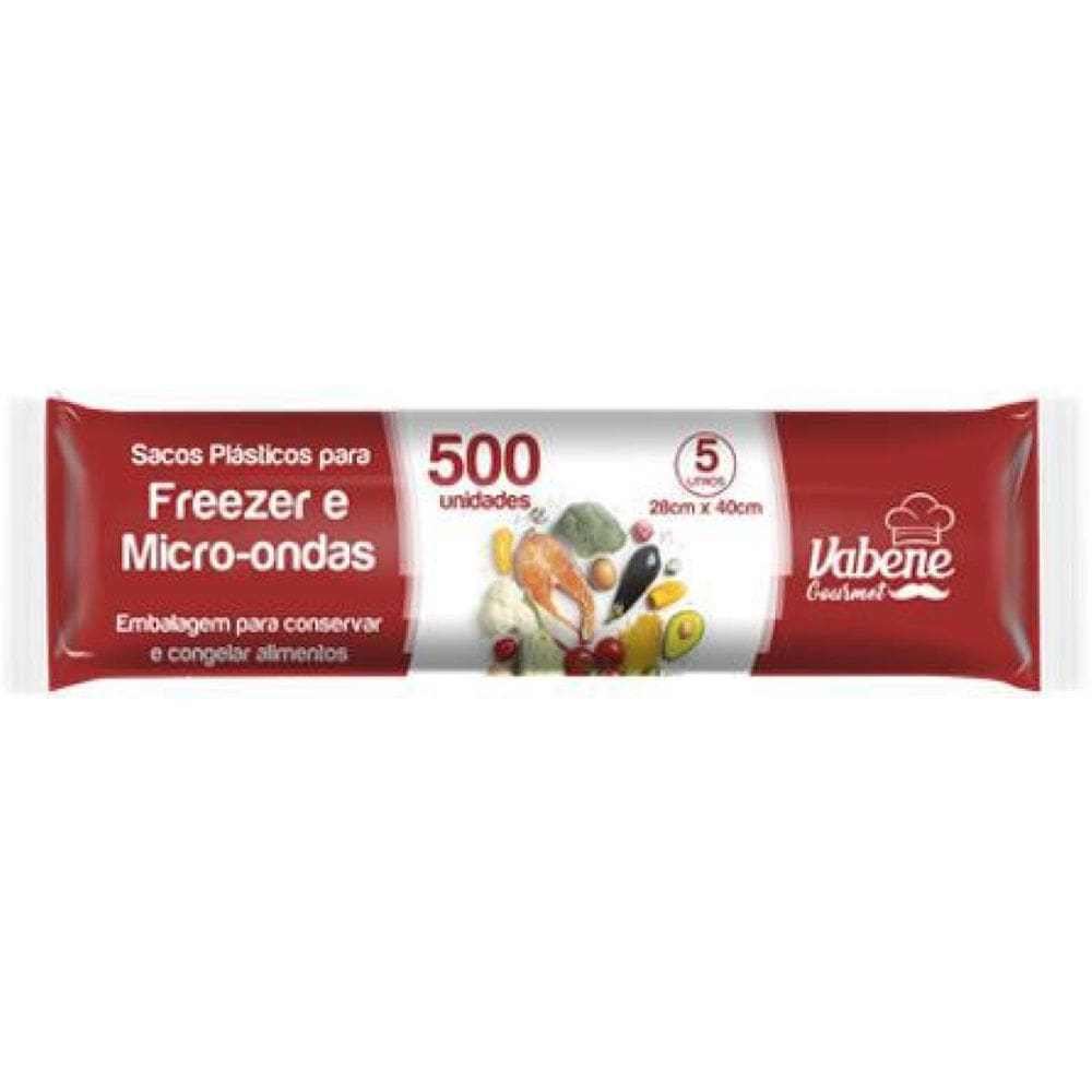 Saco Bobina Freezer 500 Unidades 28X40Cm Vabene - 5l