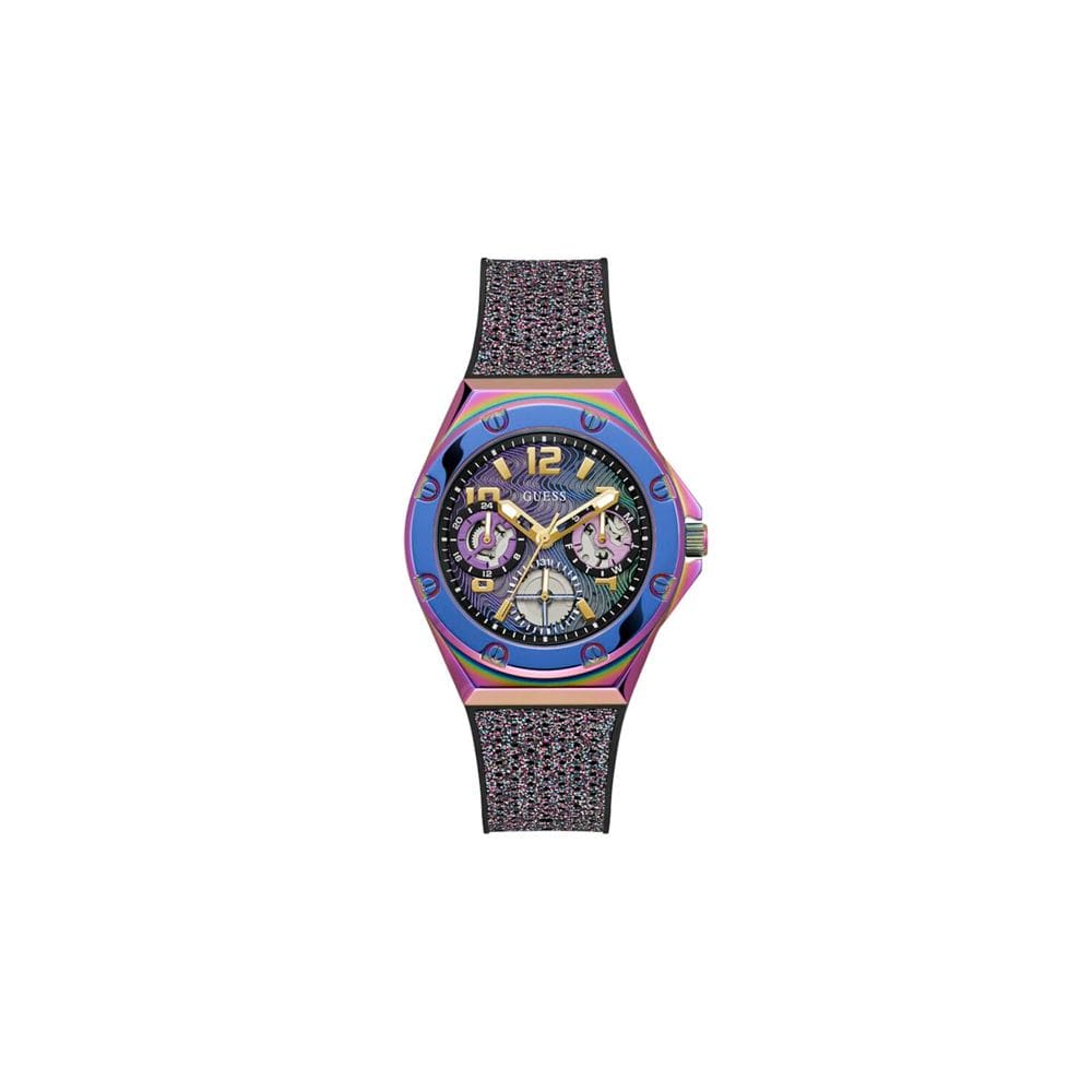 Relógio feminino GUESS, pulseira multicolorida de 40 mm com mostrador múltiplo