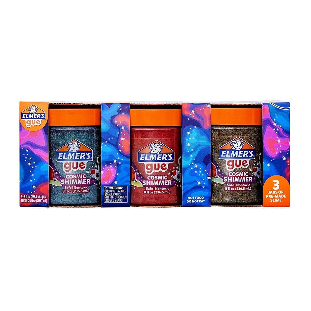 Pacote variado de 3 unidades da Slime Elmer`s Gue Cosmic Shimmer Glitter