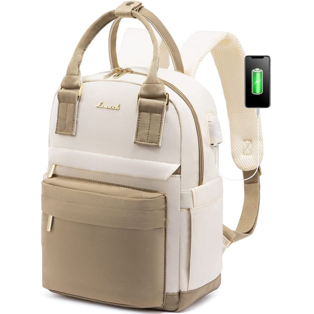 Mini mochila LOVEVOOK impermeável com porta USB para mulheres