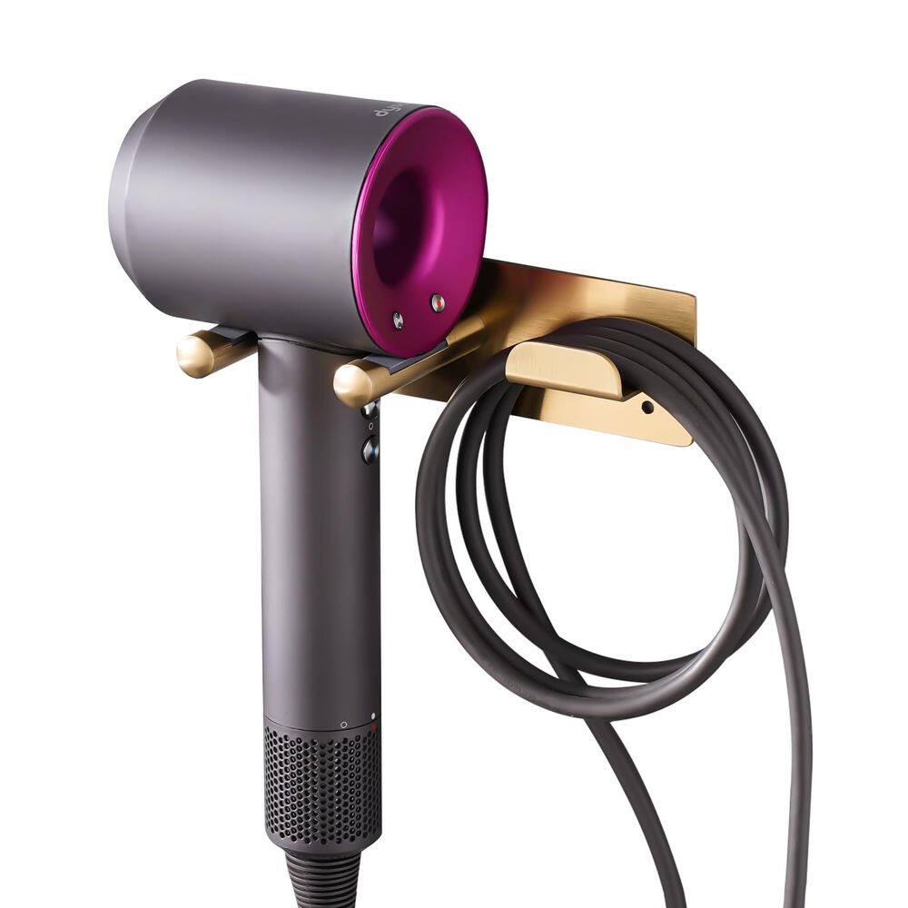 Suporte de secador de cabelo montado na parede BANJEKT Gold para Dyson